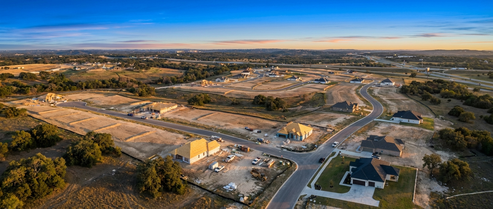 Aerial Texas land development